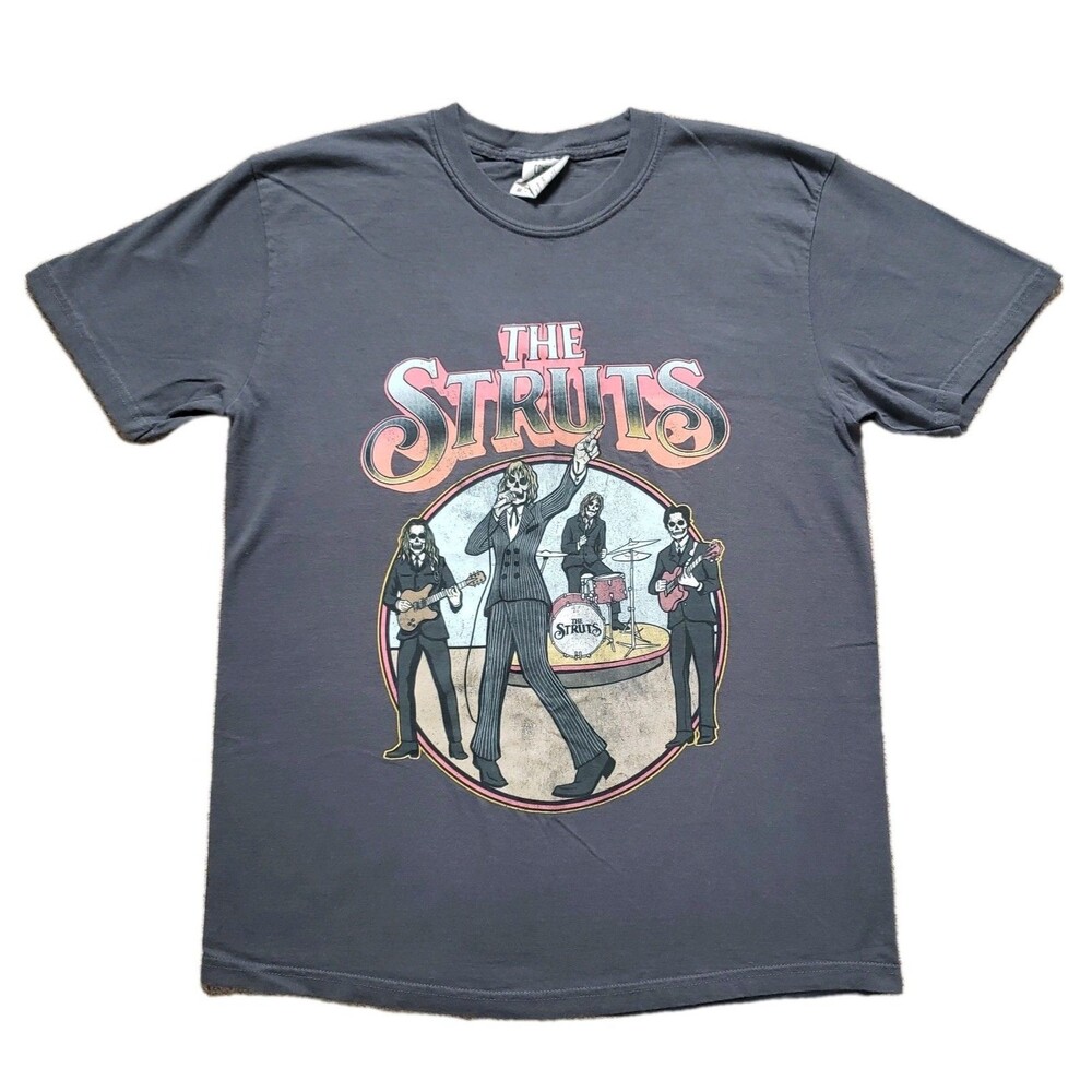 The Struts 2023 Tour Sz Medium Double Side Gray Band T-Shirt Remember The Name